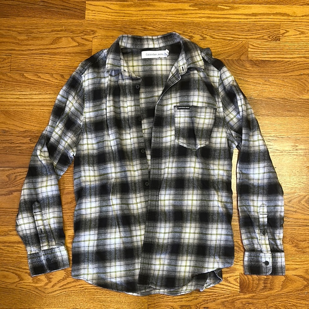 Calvin Klein Jeans Black and White Checkered Shirt